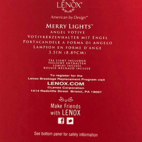 LENOX Merry Lights Angel Votive Tea Light Holder IOB - Picture 8 of 11